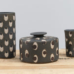 Matthew Ward Studio Art Ceramics Eyes Jar Blue