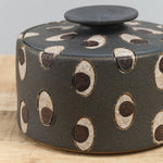 Matthew Ward Studio Art Ceramics Eyes Jar Blue