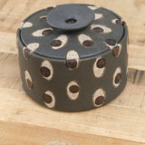Matthew Ward Studio Art Ceramics Eyes Jar Blue