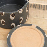 Matthew Ward Studio Art Ceramics Eyes Jar Blue
