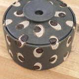 Matthew Ward Studio Art Ceramics Eyes Jar Blue