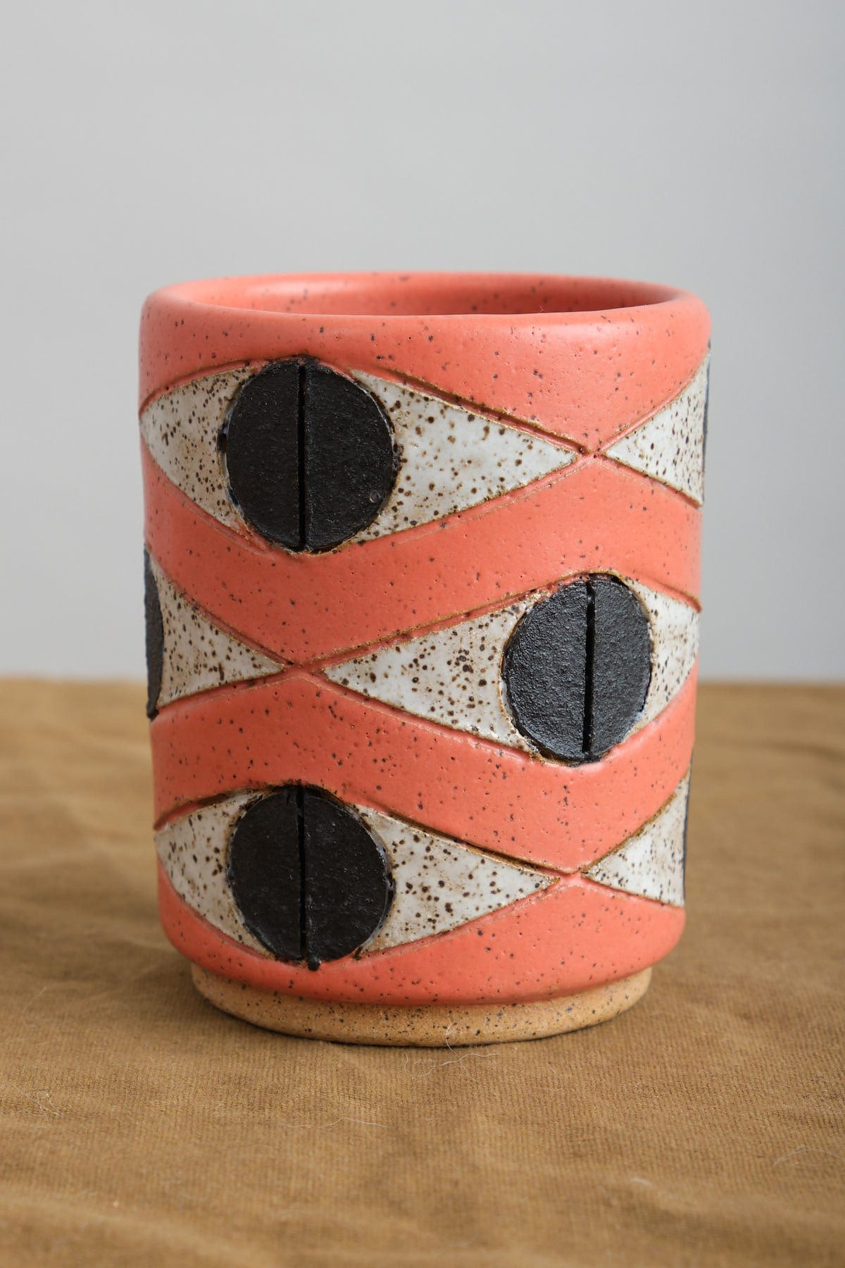 Matthew Ward Felix Ceramic Tumbler with eyeball design