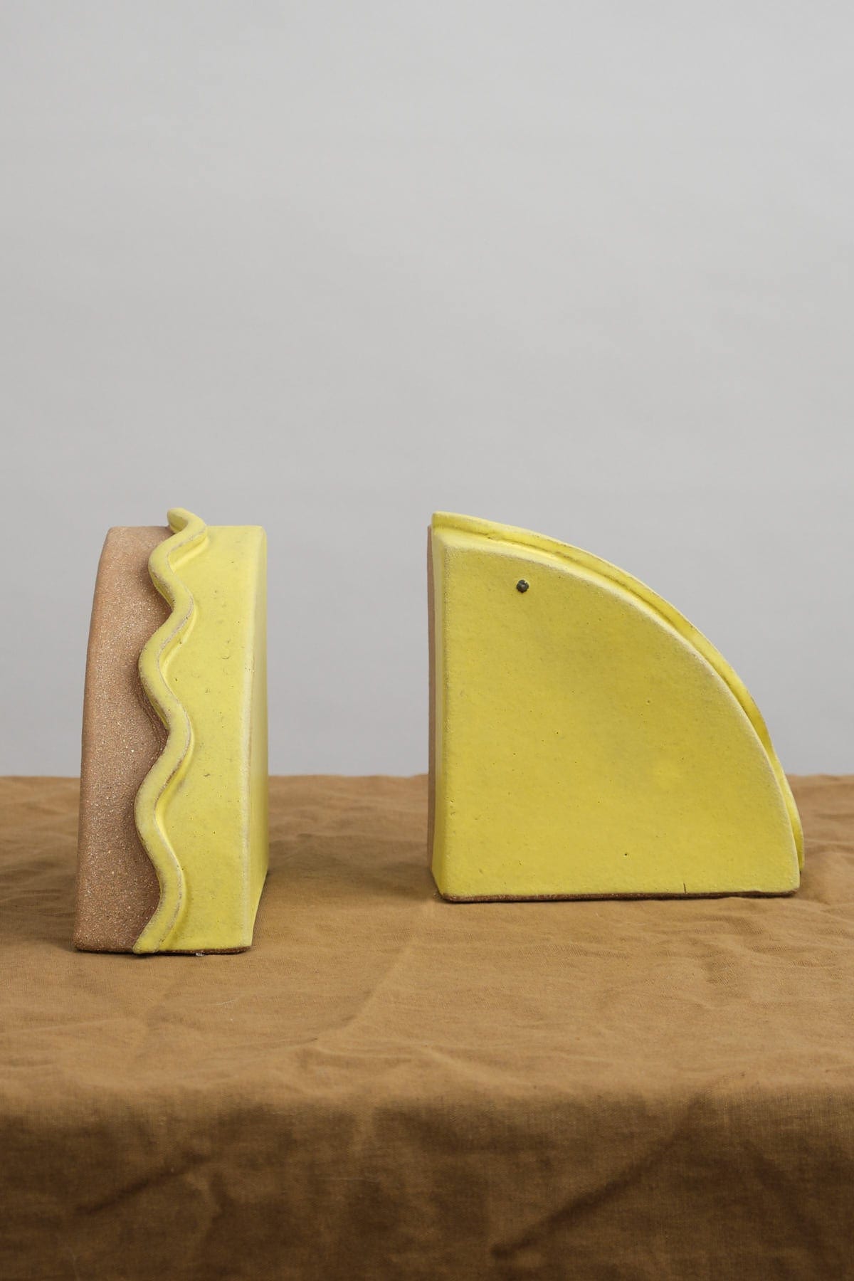 handmade ceramic bookends