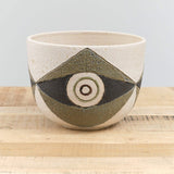 Matthew Ward Studio Art Ceramics Tall Mask Bowl White