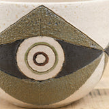 Matthew Ward Studio Art Ceramics Tall Mask Bowl White