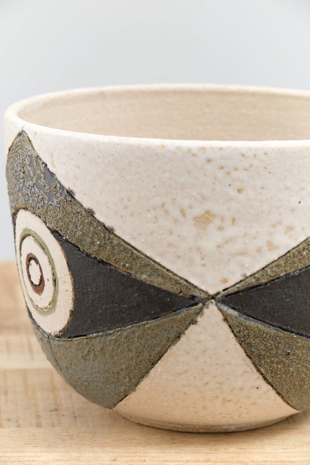 Matthew Ward Studio Art Ceramics Tall Mask Bowl White