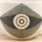 Matthew Ward Studio Art Ceramics Tall Mask Bowl White