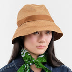 Mature Ha. Accessories Hats Boxed Hat Paper Abaca in Orange Bronze Gold X Orange