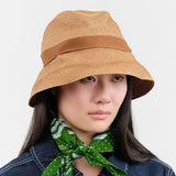 Mature Ha. Accessories Hats Boxed Hat Paper Abaca in Orange Bronze Gold X Orange