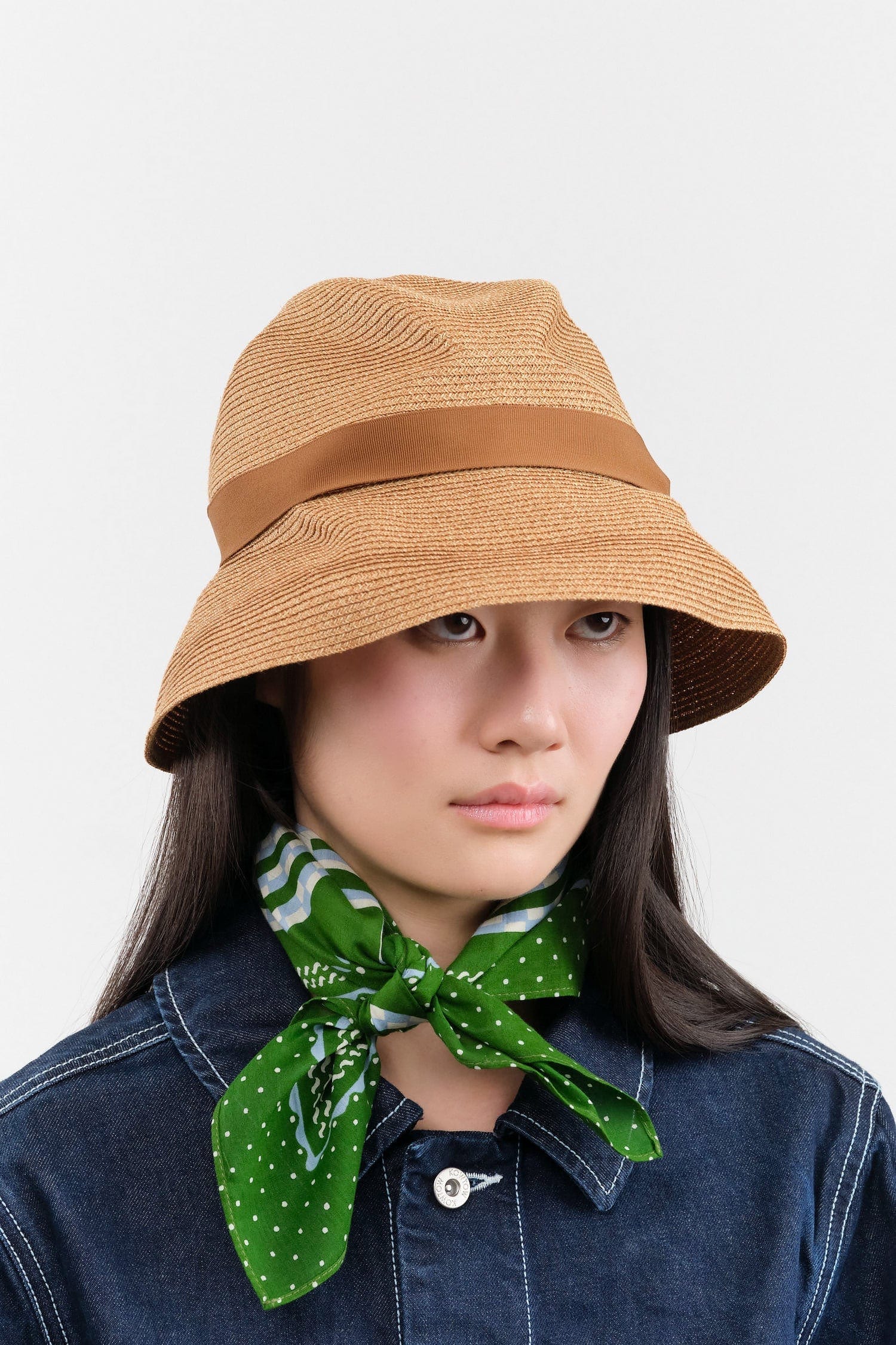 Mature Ha. Accessories Hats Boxed Hat Paper Abaca in Orange Bronze Gold X Orange