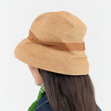Mature Ha. Accessories Hats Boxed Hat Paper Abaca in Orange Bronze Gold X Orange