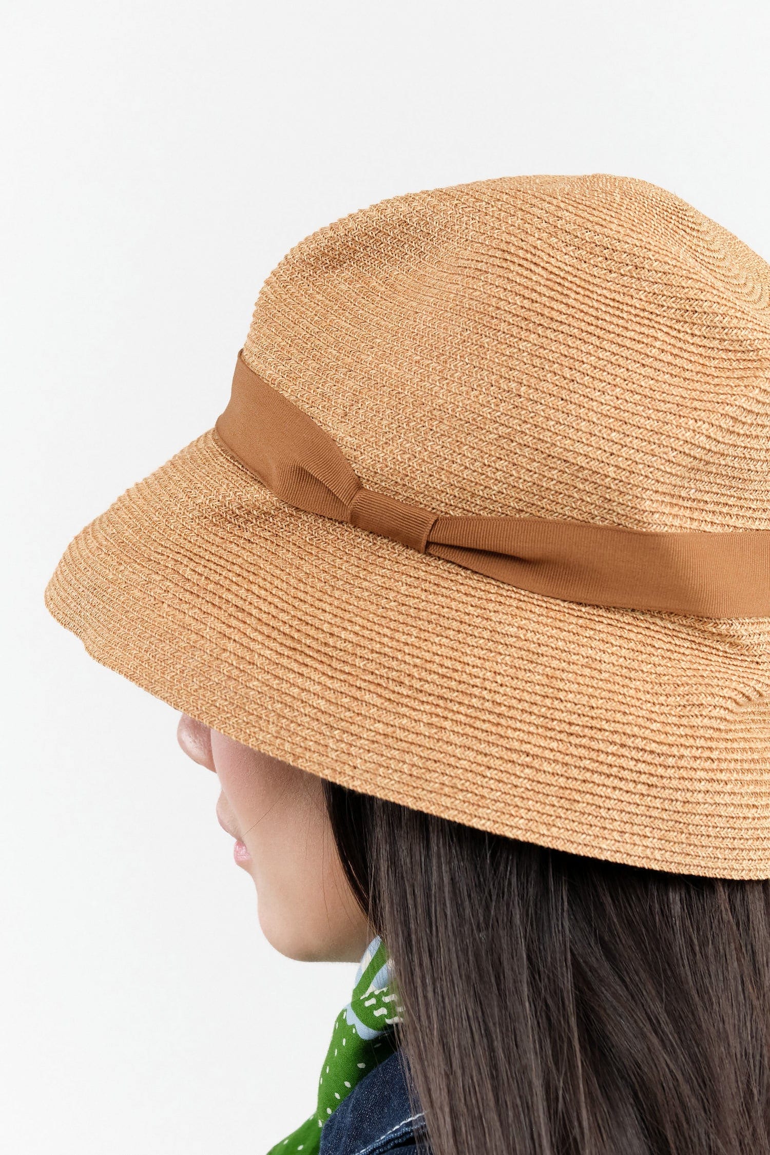 Mature Ha. Accessories Hats Boxed Hat Paper Abaca in Orange Bronze Gold X Orange