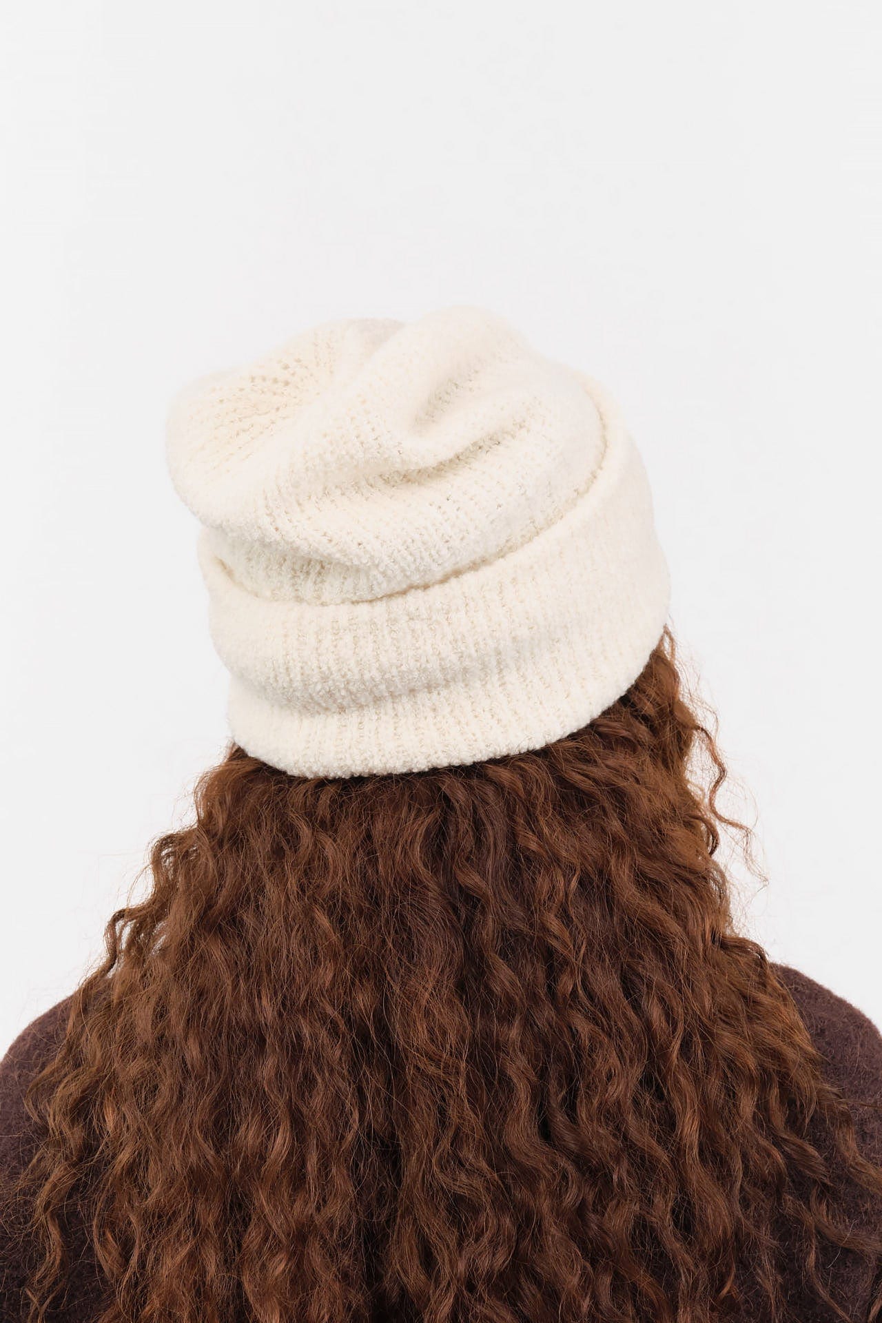 Mature Ha. Accessories Hats Cashmere Loop Knit Cap in White White / One Size