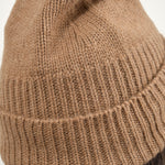 Close up of Knit Cap in Camel