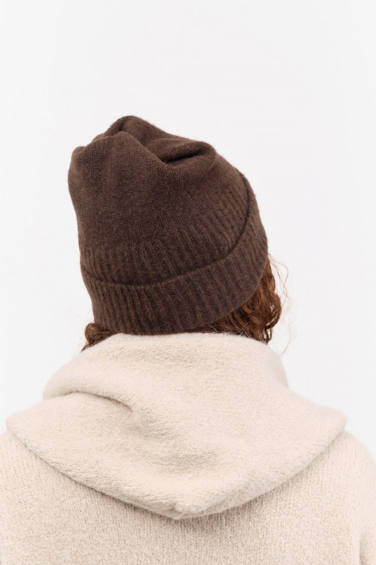 Mature Ha. Accessories Hats Pleats Knit Cap in Brown Brown / One Size