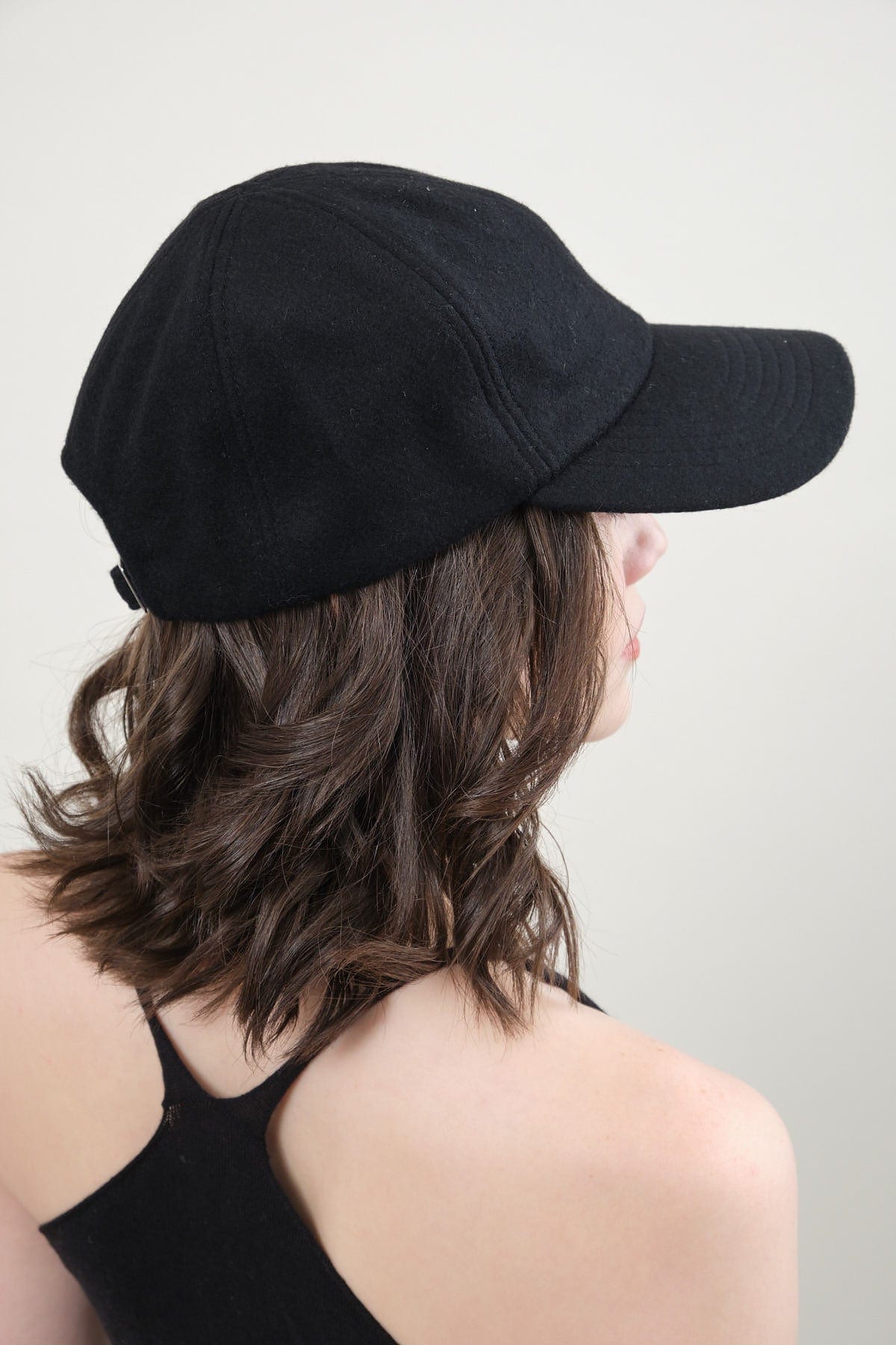 Side of Trainer Cap in Black