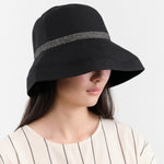 Mature Ha. Accessories Hats Waterproof Paper Braid Switch Wide Hat in Black Black