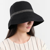 Mature Ha. Accessories Hats Waterproof Paper Braid Switch Wide Hat in Black Black