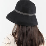 Mature Ha. Accessories Hats Waterproof Paper Braid Switch Wide Hat in Black Black