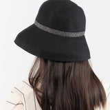 Mature Ha. Accessories Hats Waterproof Paper Braid Switch Wide Hat in Black Black