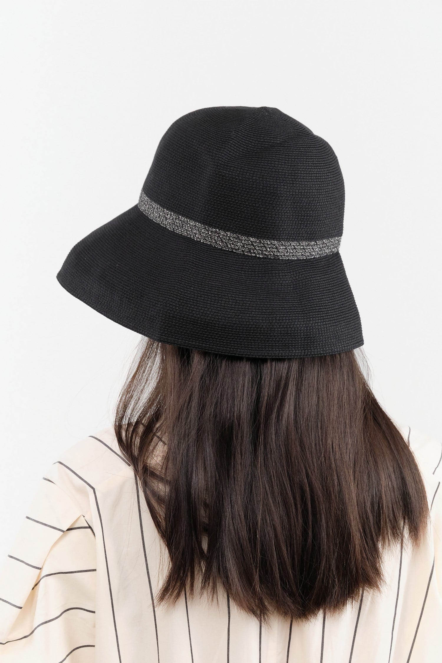 Mature Ha. Accessories Hats Waterproof Paper Braid Switch Wide Hat in Black Black