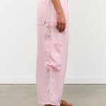 MEALS Apparel Womens Pants Linen Chef Pant in Bubblegum