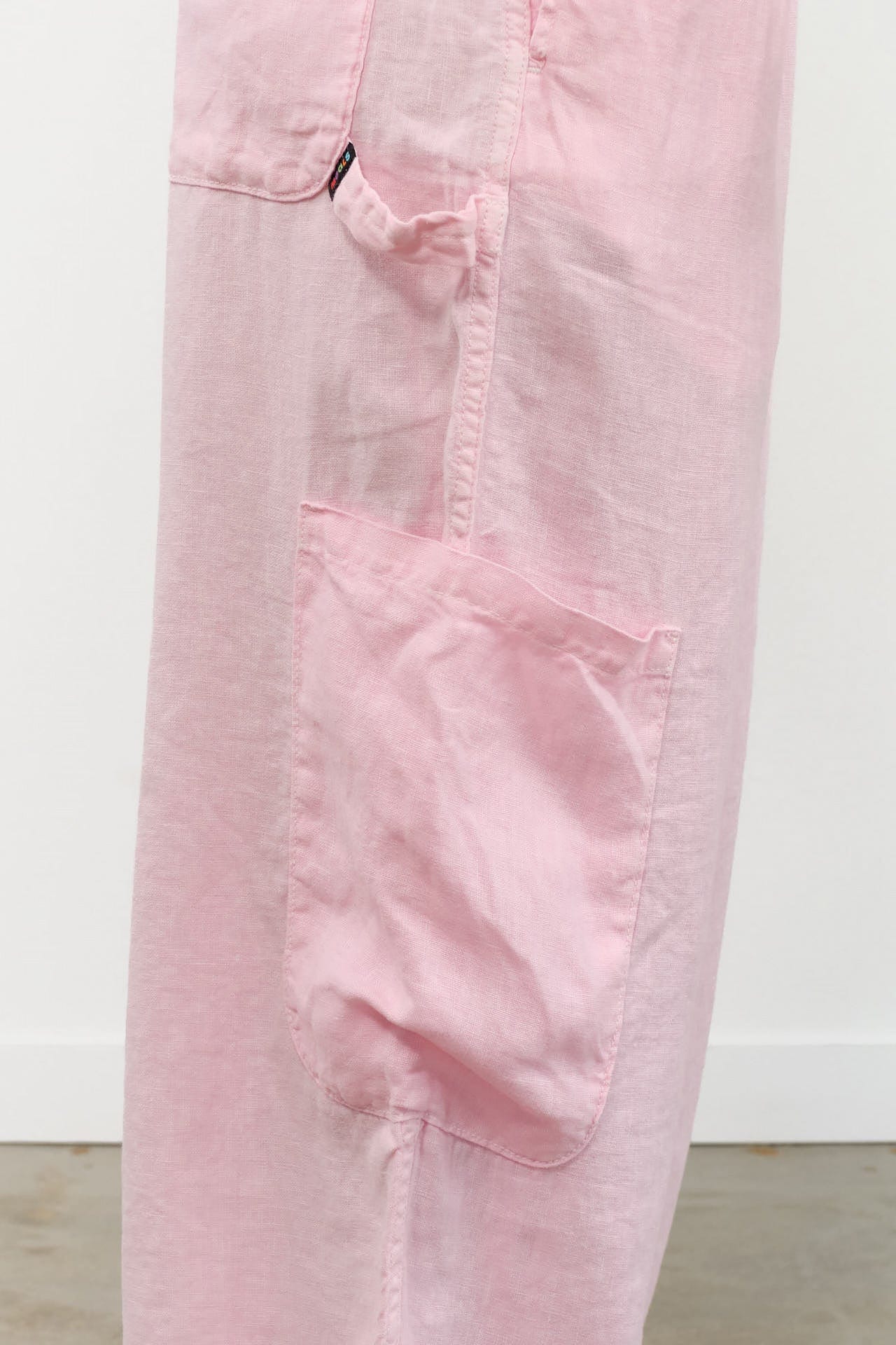MEALS Apparel Womens Pants Linen Chef Pant in Bubblegum