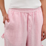 MEALS Apparel Womens Pants Linen Chef Pant in Bubblegum