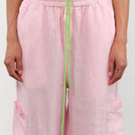 MEALS Apparel Womens Pants Linen Chef Pant in Bubblegum