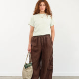 MEALS Apparel Womens Pants Linen Chef Pant in Chocolate