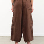 MEALS Apparel Womens Pants Linen Chef Pant in Chocolate