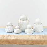 MH Ceramics Home Kitchen Containers Extra Large Stash Jar in Alabaster Alabaster / 6" D X 10" H