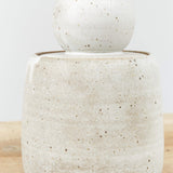 MH Ceramics Home Kitchen Containers Extra Large Stash Jar in Alabaster Alabaster / 6" D X 10" H