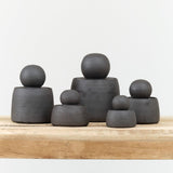 MH Ceramics Home Kitchen Containers Extra Large Stash Jar in Charcoal Charcoal / 6" D X 10" H