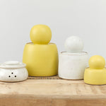 MH Ceramics Home Kitchen Containers Extra Large Stash Jar in Saffron Saffron / 6" D X 10" H