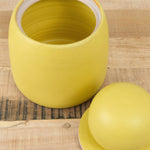 MH Ceramics Home Kitchen Containers Extra Large Stash Jar in Saffron Saffron / 6" D X 10" H