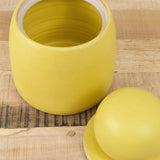MH Ceramics Home Kitchen Containers Extra Large Stash Jar in Saffron Saffron / 6" D X 10" H