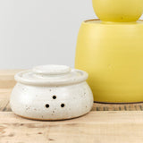 MH Ceramics Home Kitchen Containers Garlic Keeper Milky / 6" D X 3" H