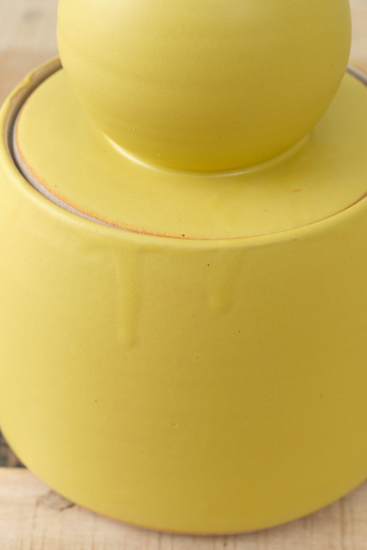 MH Ceramics Home Kitchen Containers Large Stash Jar in Saffron Saffron / 5.25" D X 8" H
