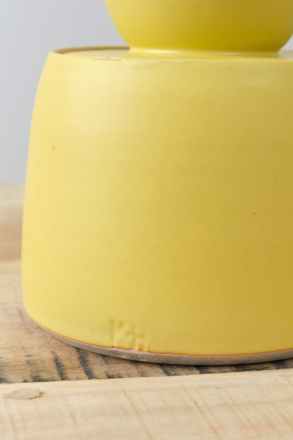 MH Ceramics Home Kitchen Containers Large Stash Jar in Saffron Saffron / 5.25" D X 8" H