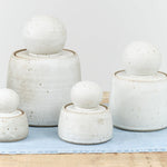 MH Ceramics Home Kitchen Containers Medium Stash Jar in Alabaster Alabaster / 4.5" D X 6" H