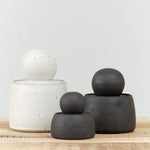 MH Ceramics Home Kitchen Containers Medium Stash Jar in Charcoal Charcoal / 4.5" D X 6" H