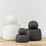 MH Ceramics Home Kitchen Containers Medium Stash Jar in Charcoal Charcoal / 4.5" D X 6" H
