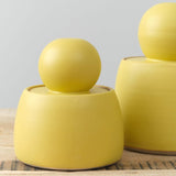 MH Ceramics Home Kitchen Containers Medium Stash Jar in Saffron Saffron / 4.5" D X 6" H