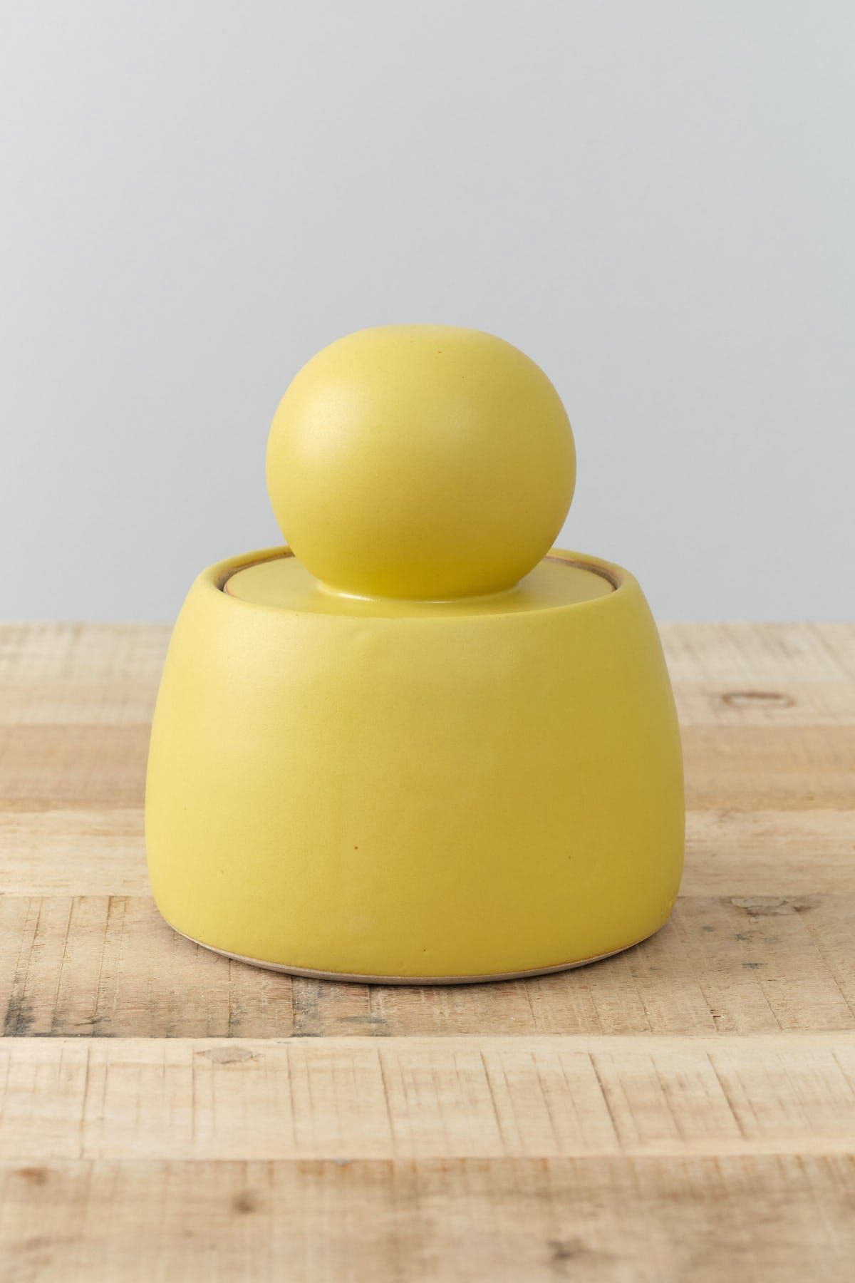MH Ceramics Home Kitchen Containers Medium Stash Jar in Saffron Saffron / 4.5" D X 6" H
