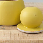 MH Ceramics Home Kitchen Containers Medium Stash Jar in Saffron Saffron / 4.5" D X 6" H