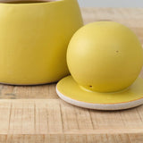 MH Ceramics Home Kitchen Containers Medium Stash Jar in Saffron Saffron / 4.5" D X 6" H