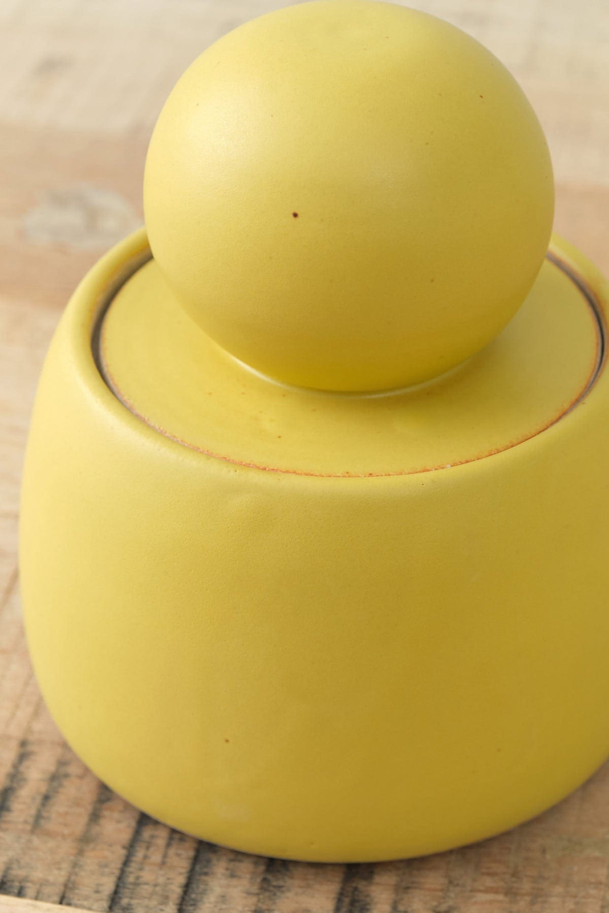 MH Ceramics Home Kitchen Containers Medium Stash Jar in Saffron Saffron / 4.5" D X 6" H