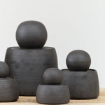 MH Ceramics Home Kitchen Containers Mini Stash Jar in Charcoal Charcoal / 3.5" D X 4.5" H