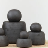 MH Ceramics Home Kitchen Containers Mini Stash Jar in Charcoal Charcoal / 3.5" D X 4.5" H